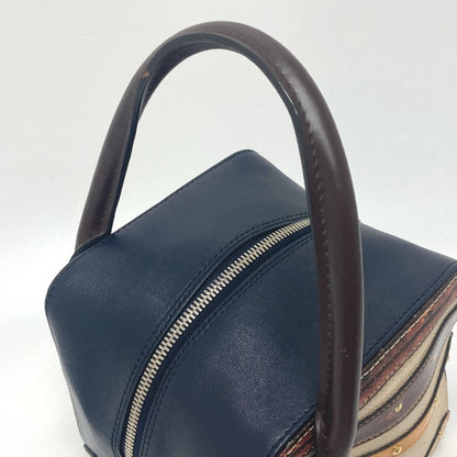 Louis Vuitton Black Leather Square Bag