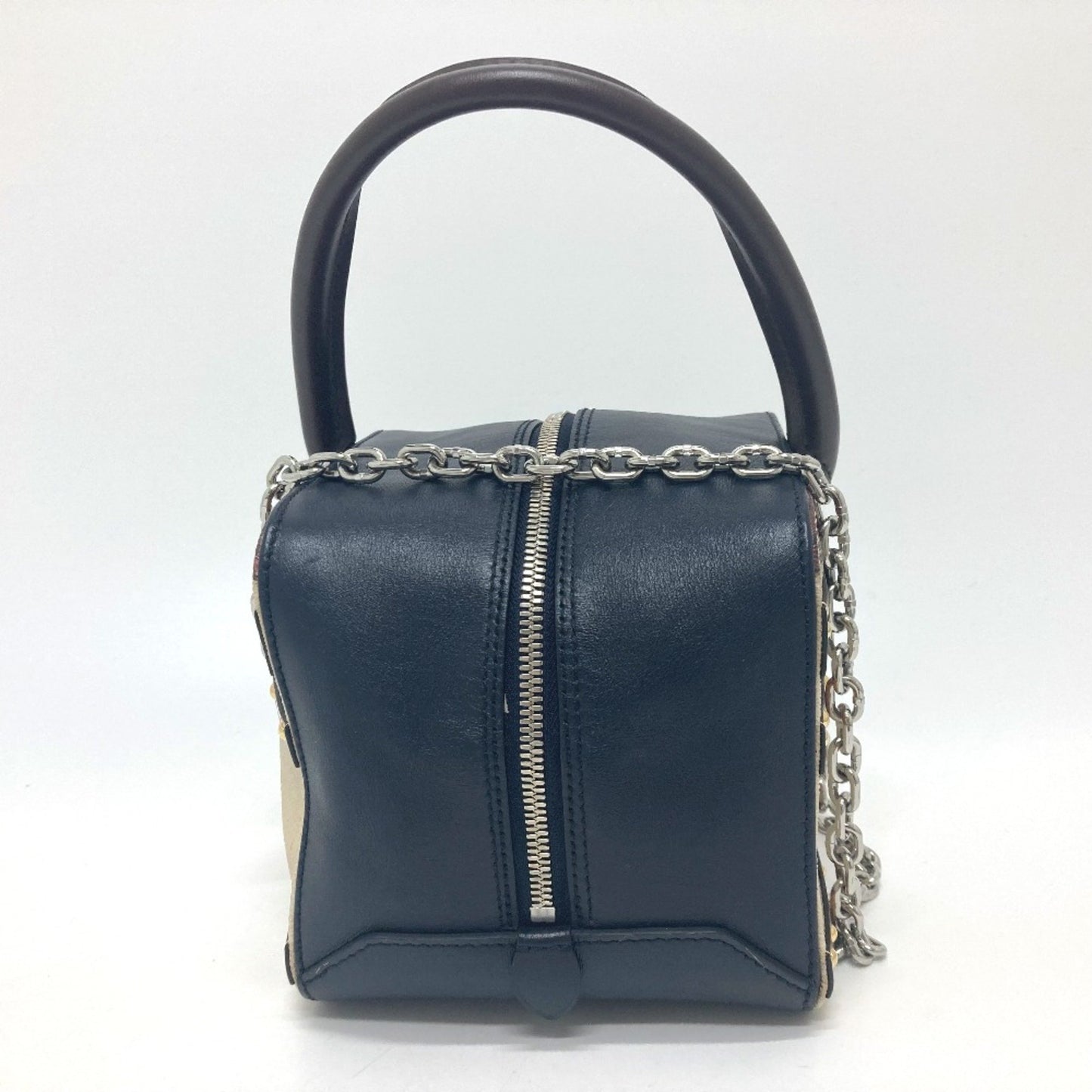 Louis Vuitton Black Leather Square Bag