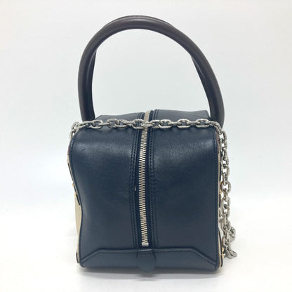 Louis Vuitton Black Leather Square Bag