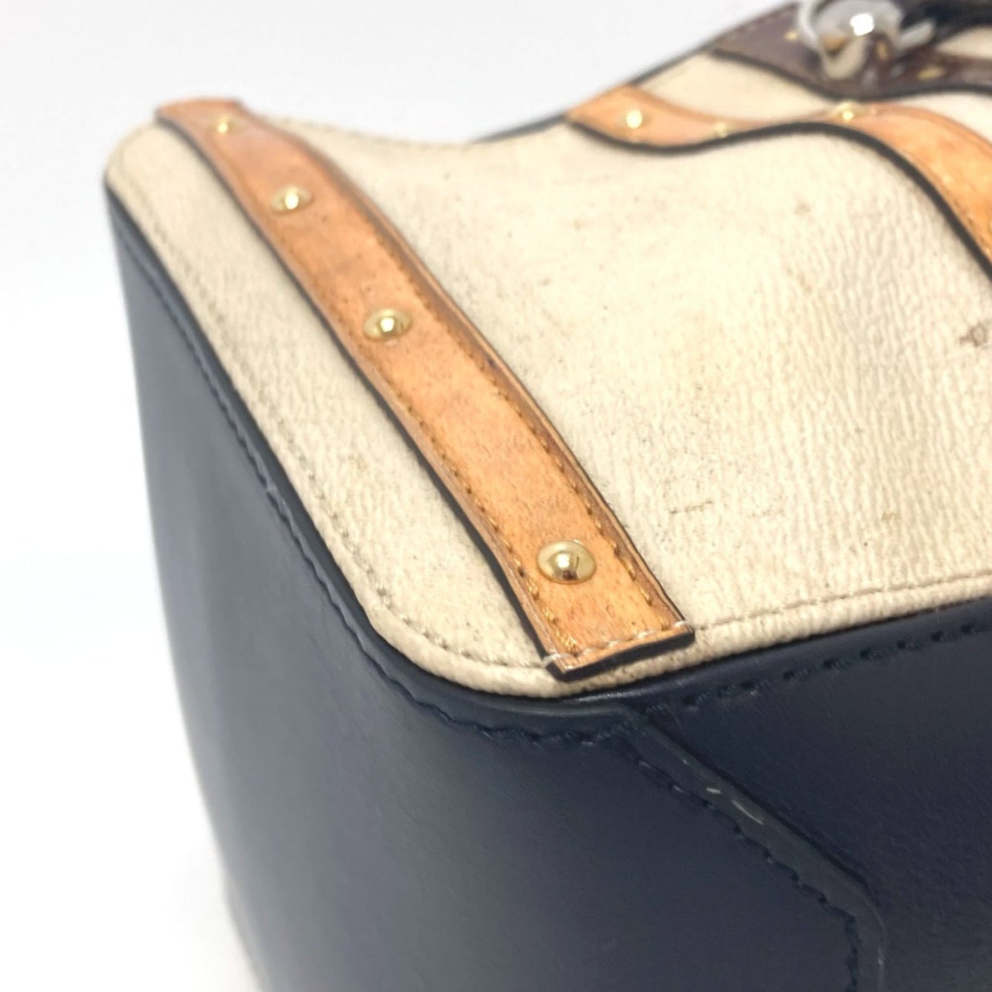 Louis Vuitton Black Leather Square Bag