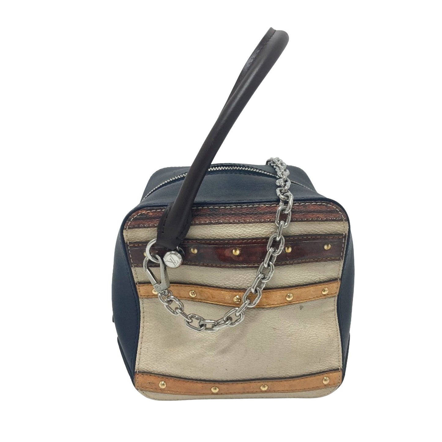 Louis Vuitton Black Leather Square Bag
