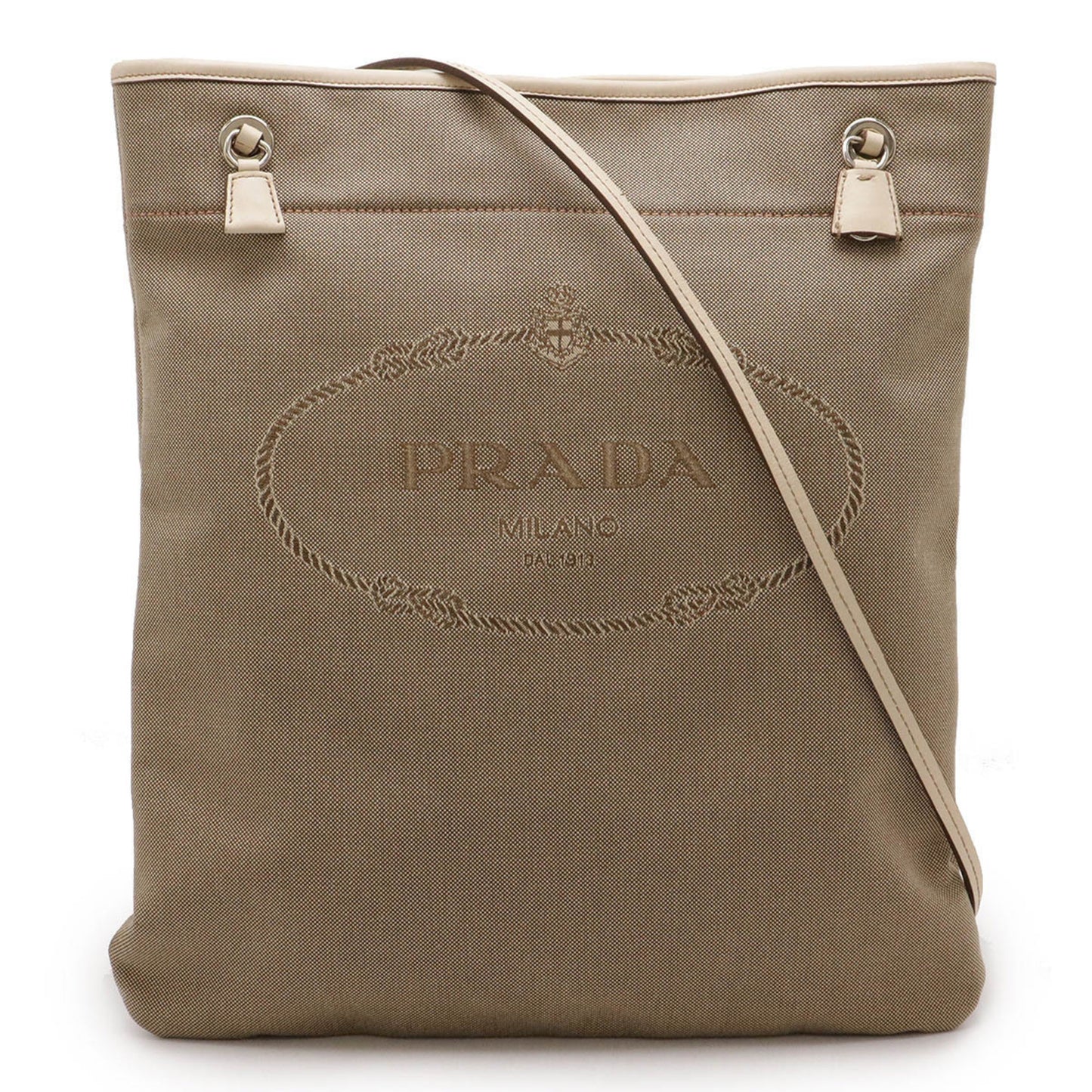 Prada Brown Canvas Canapa
