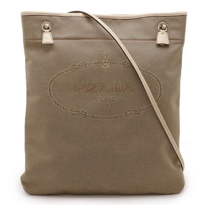 Prada Brown Canvas Canapa