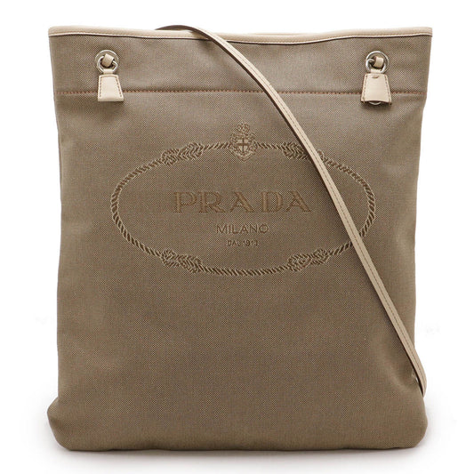 Prada Brown Canvas Canapa