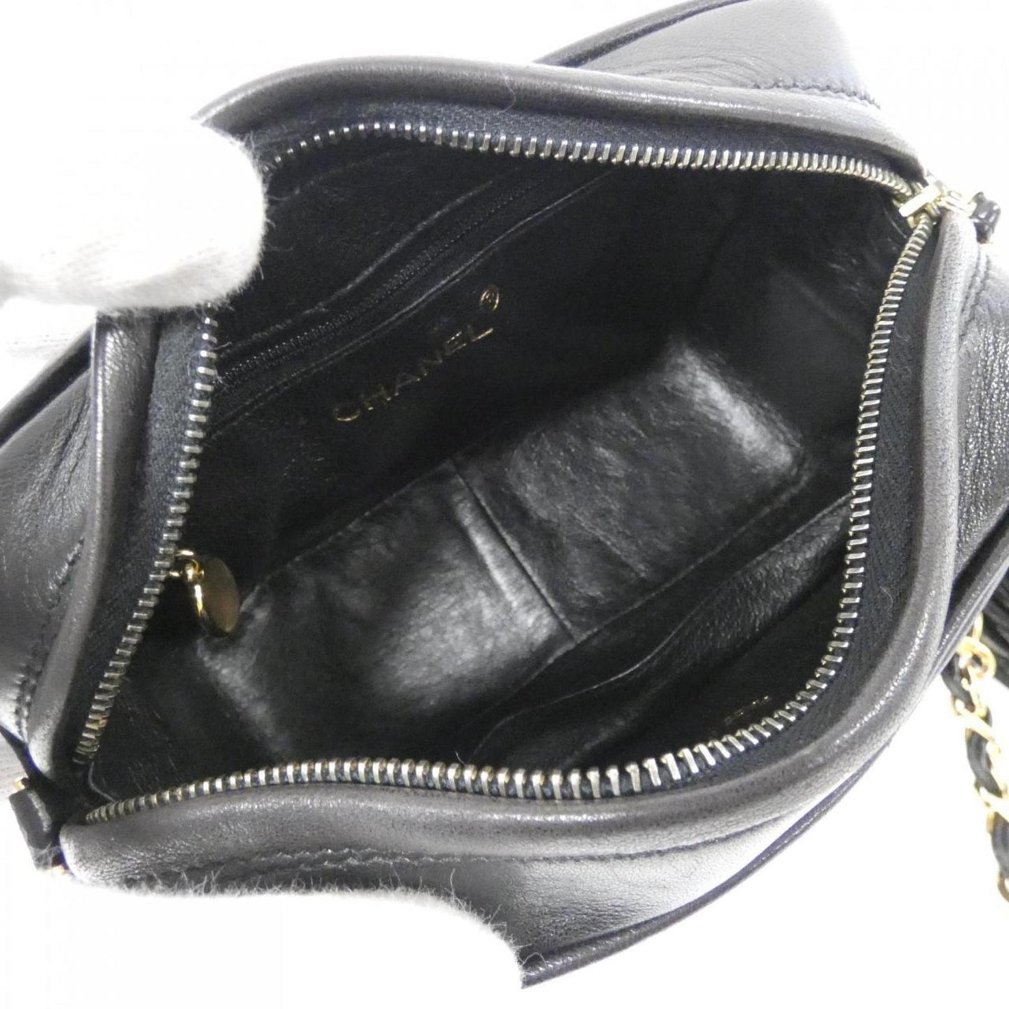 Chanel Black Leather Camera