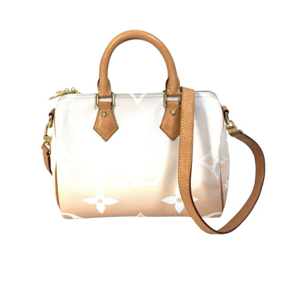 Louis Vuitton Orange Leather Speedy Bandoulière 25