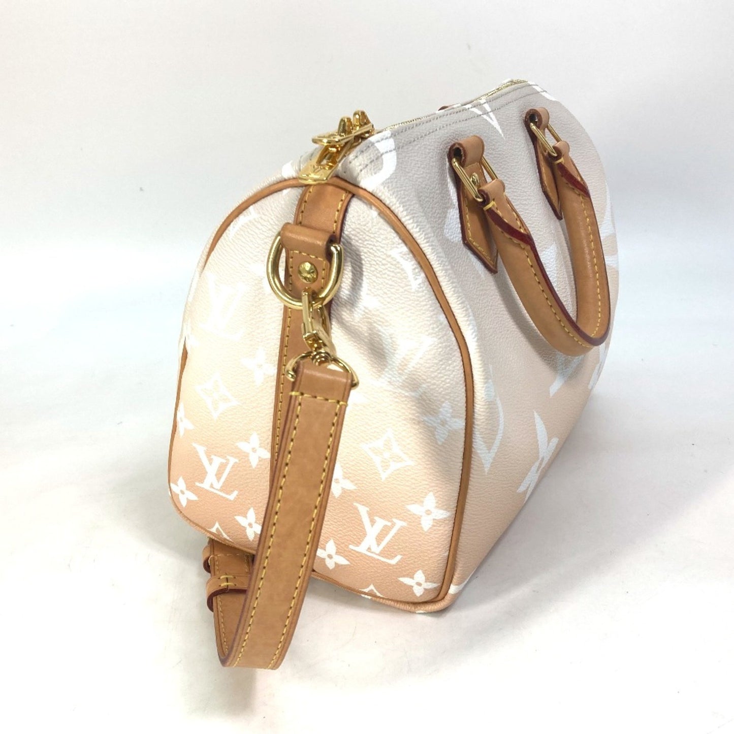 Louis Vuitton Orange Leather Speedy Bandoulière 25