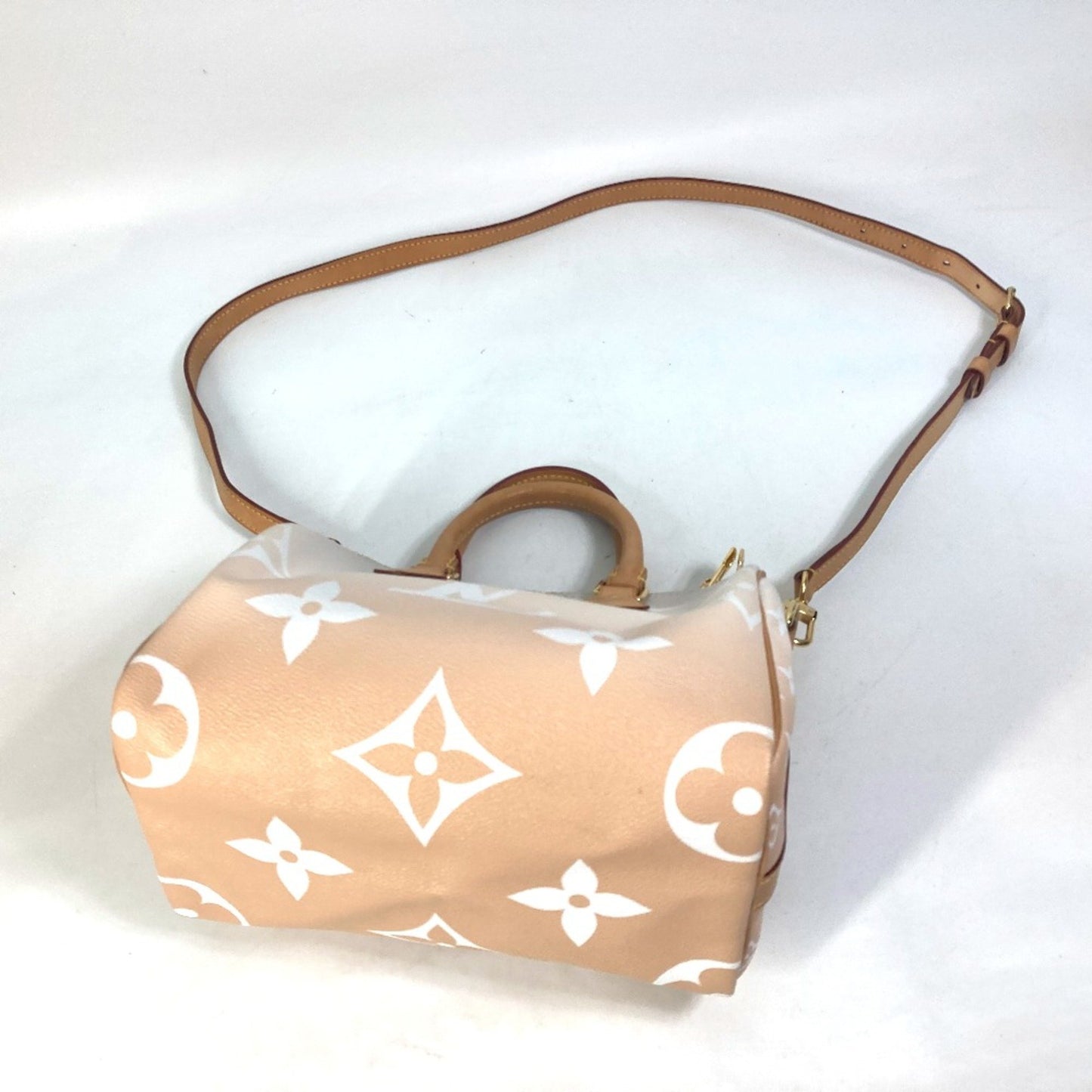 Louis Vuitton Orange Leather Speedy Bandoulière 25