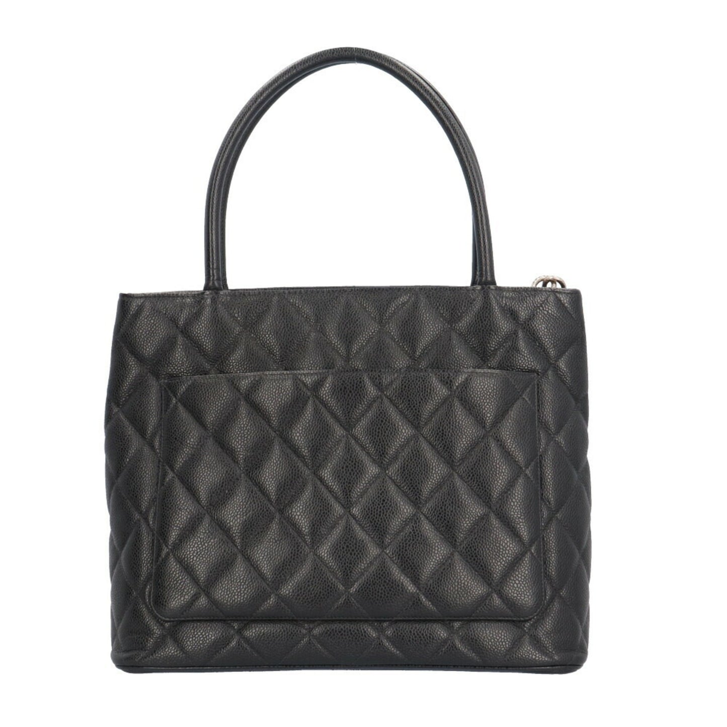 Chanel Black Leather Medaillon