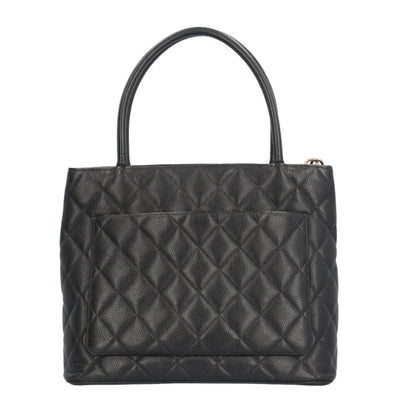 Chanel Black Leather Medaillon