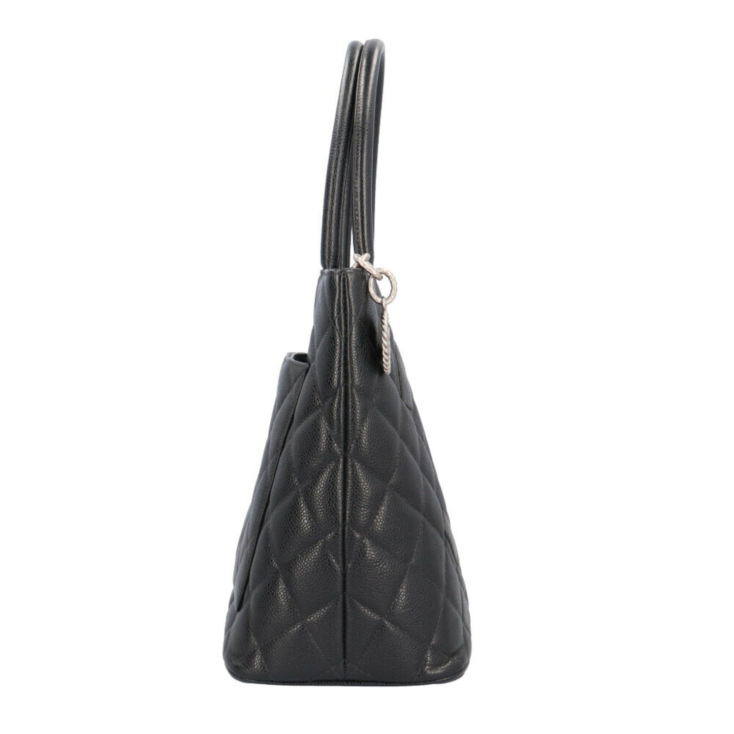 Chanel Black Leather Medaillon