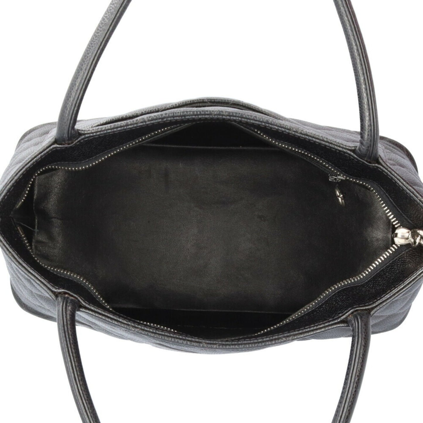 Chanel Black Leather Medaillon