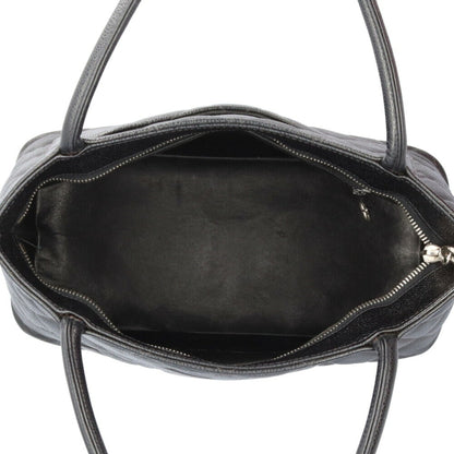 Chanel Black Leather Medaillon