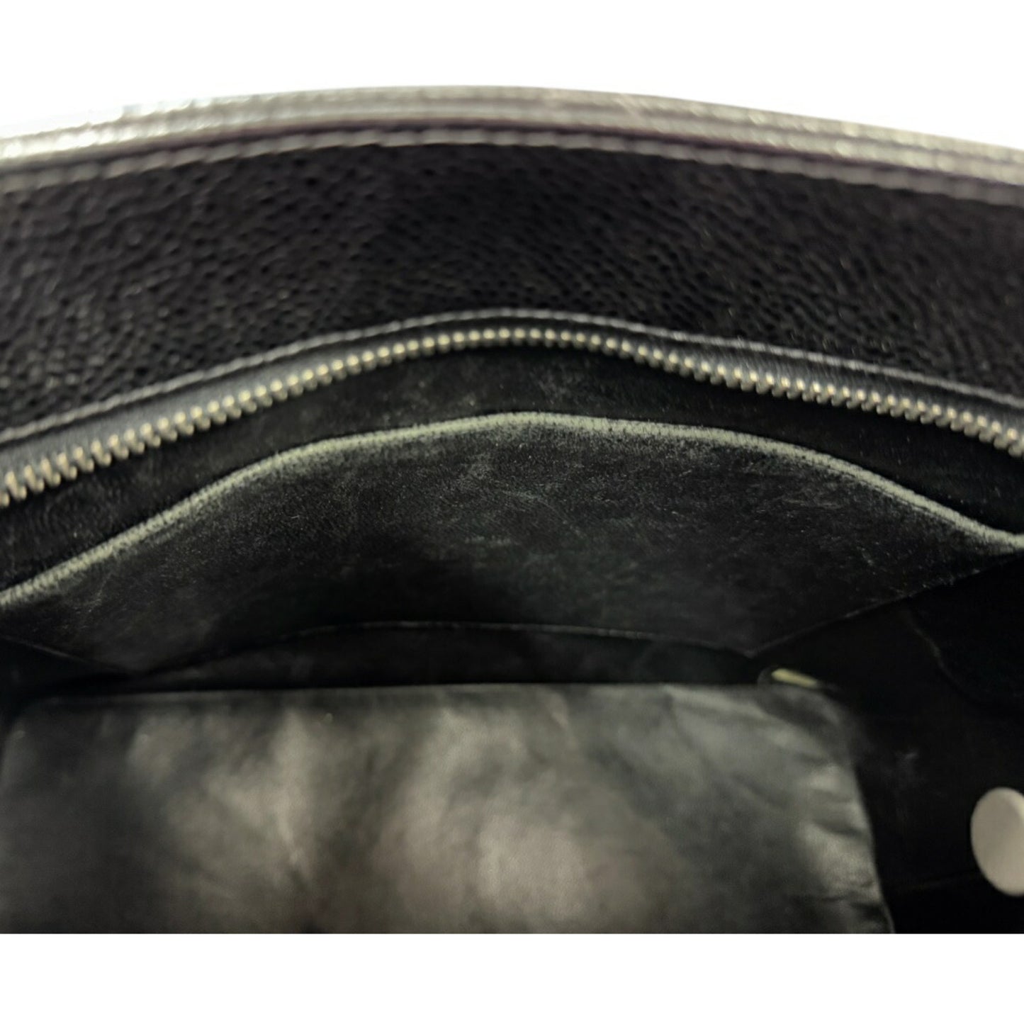 Chanel Black Leather Medaillon