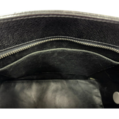 Chanel Black Leather Medaillon