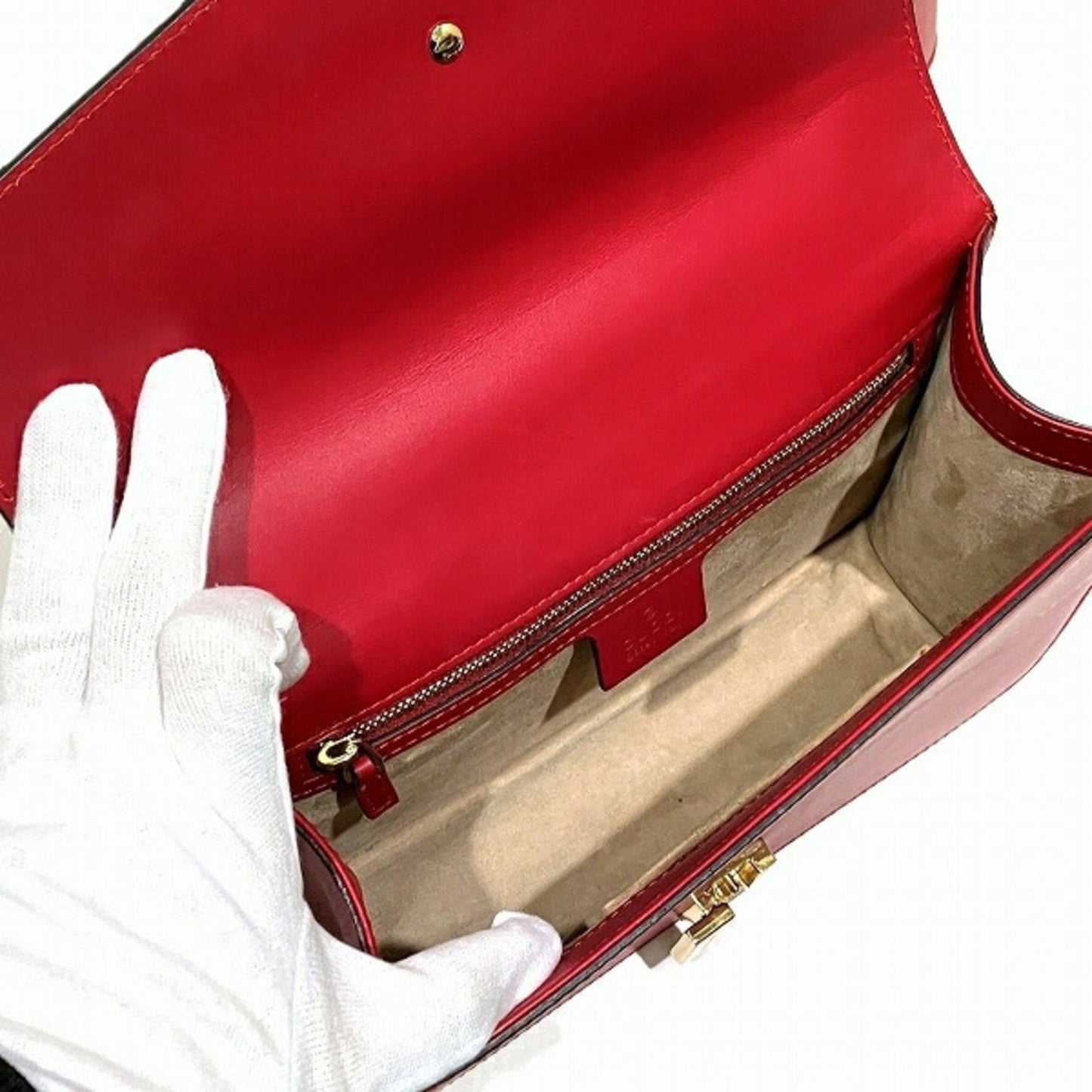 Gucci Red Leather Sylvie