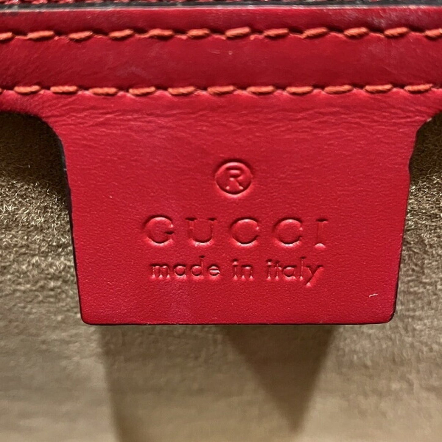 Gucci Red Leather Sylvie