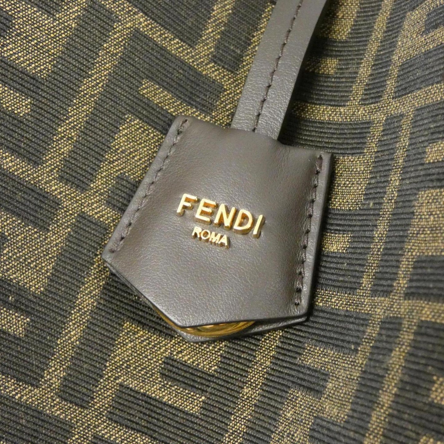Fendi Brown Canvas Shoulder
