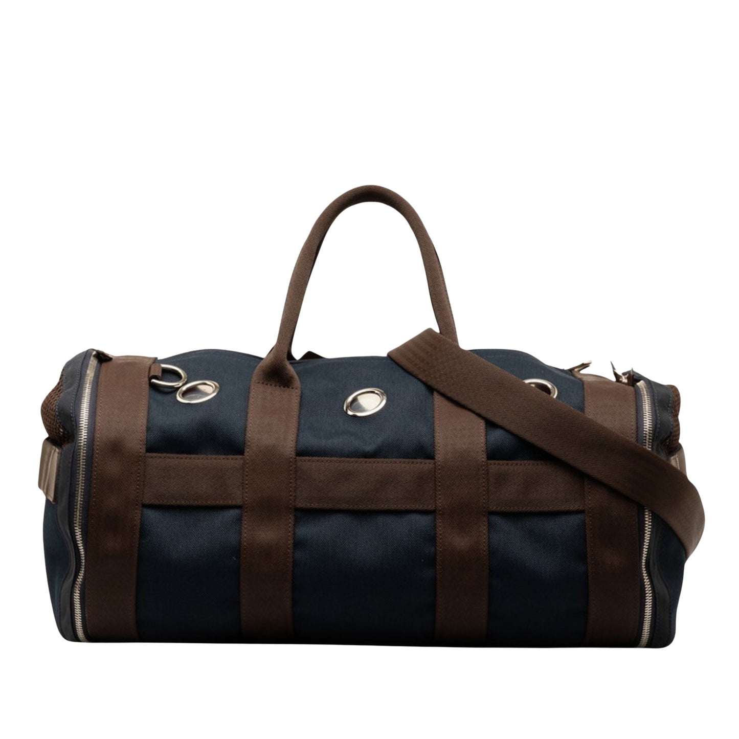 Hermès Blue Canvas Handbag