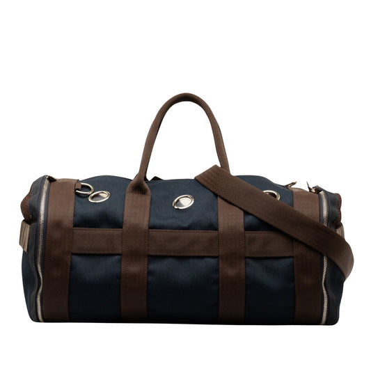 Hermès Blue Canvas Handbag