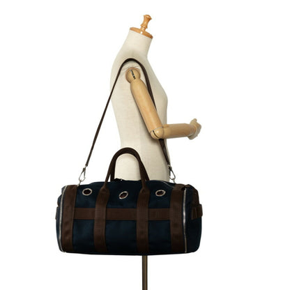 Hermès Blue Canvas Handbag