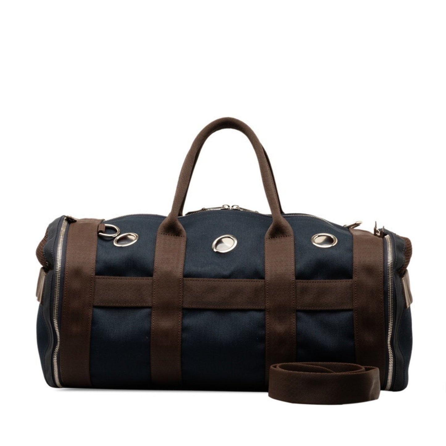 Hermès Blue Canvas Handbag