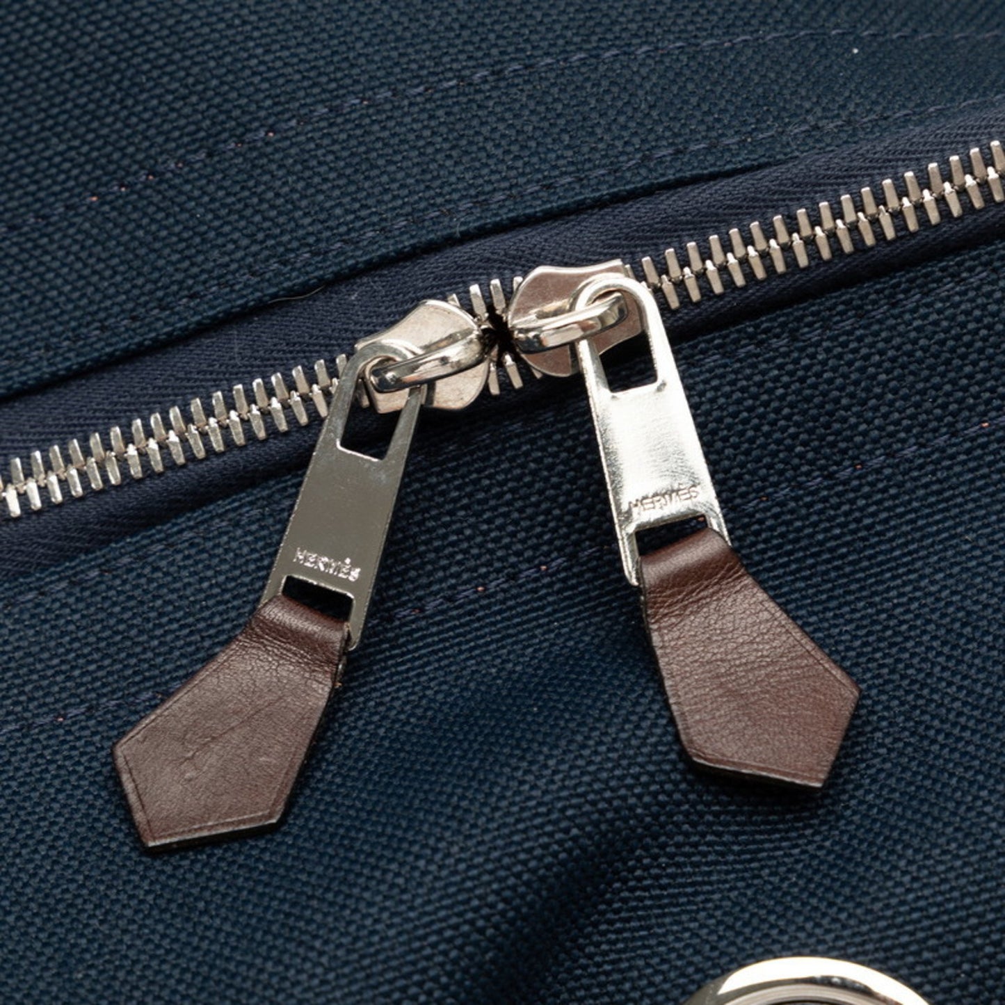 Hermès Blue Canvas Handbag