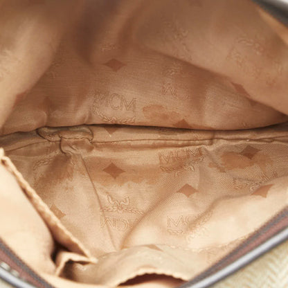 Mcm Brown Canvas Shoulder