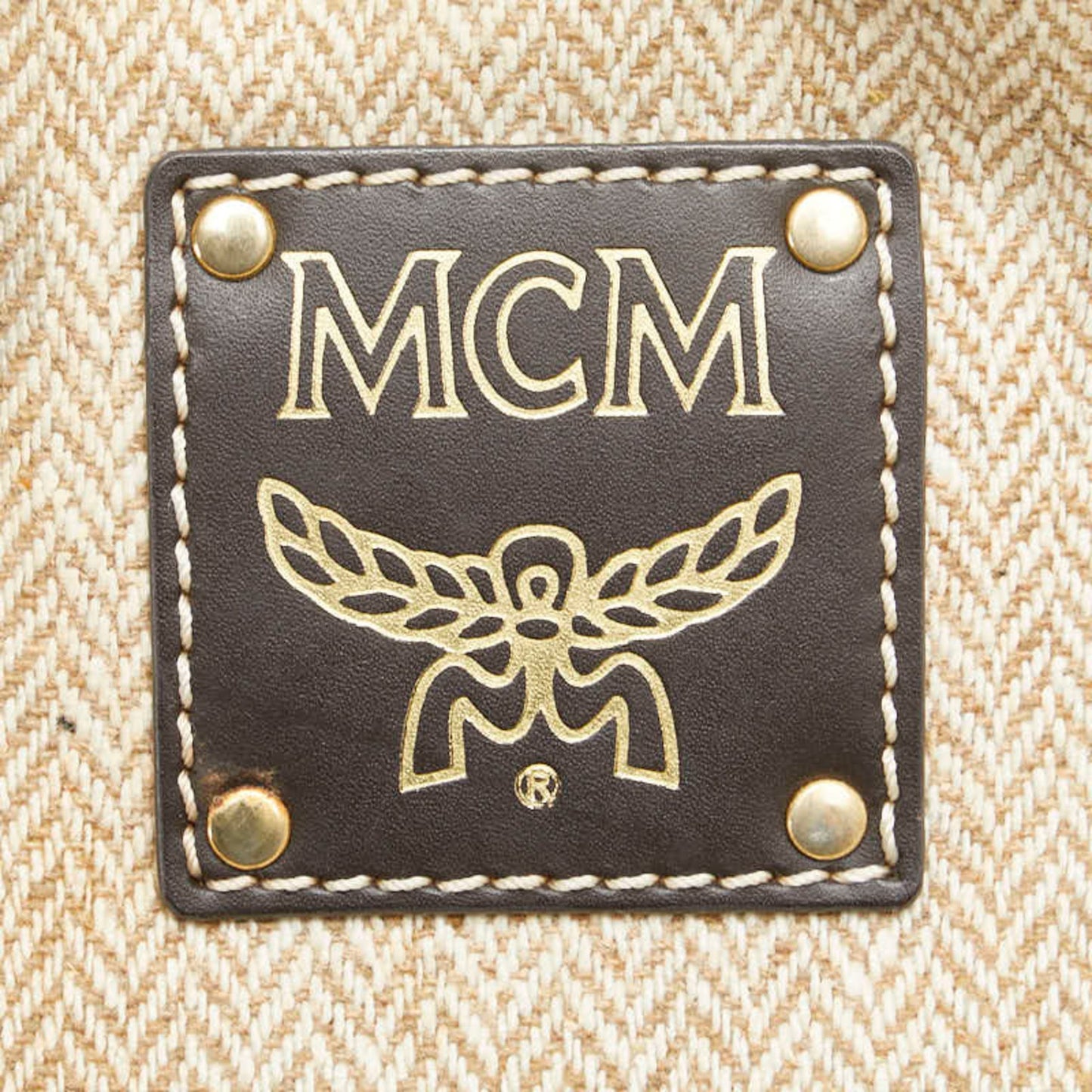 Mcm Brown Canvas Shoulder