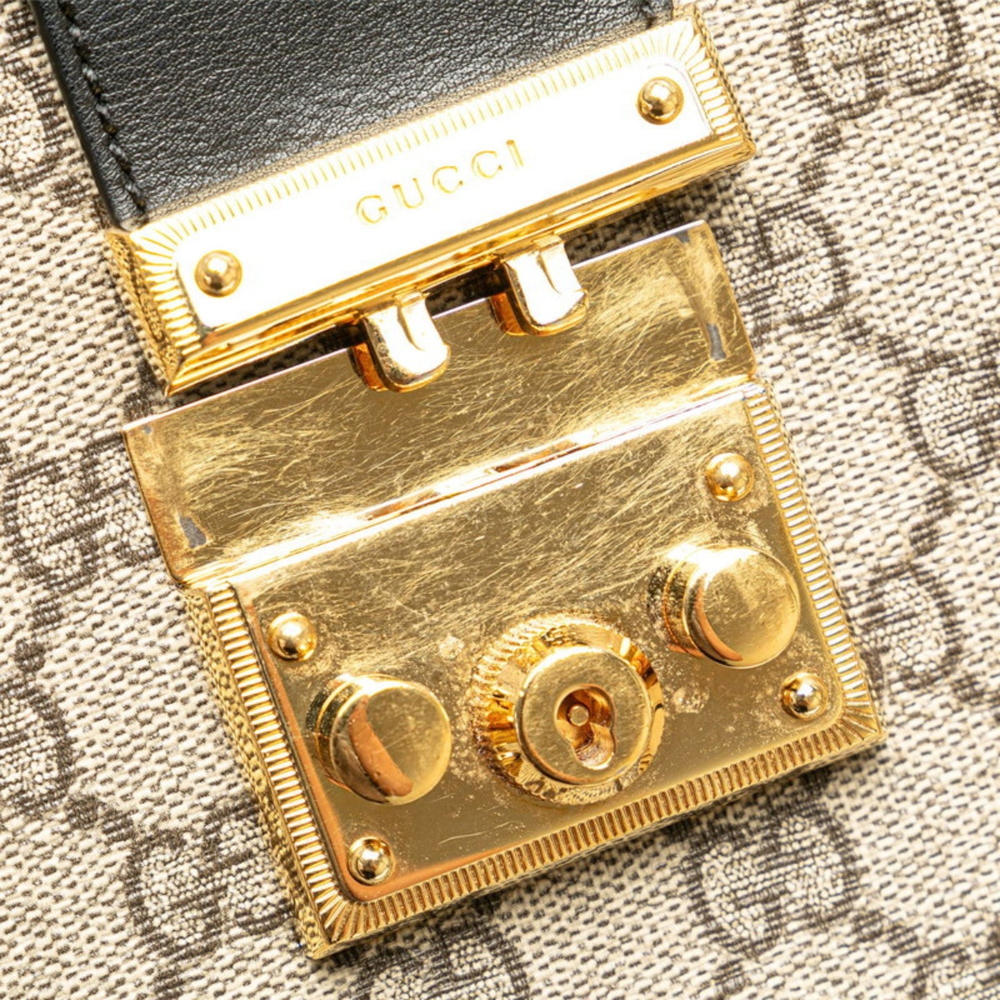 Gucci Brown Canvas Padlock