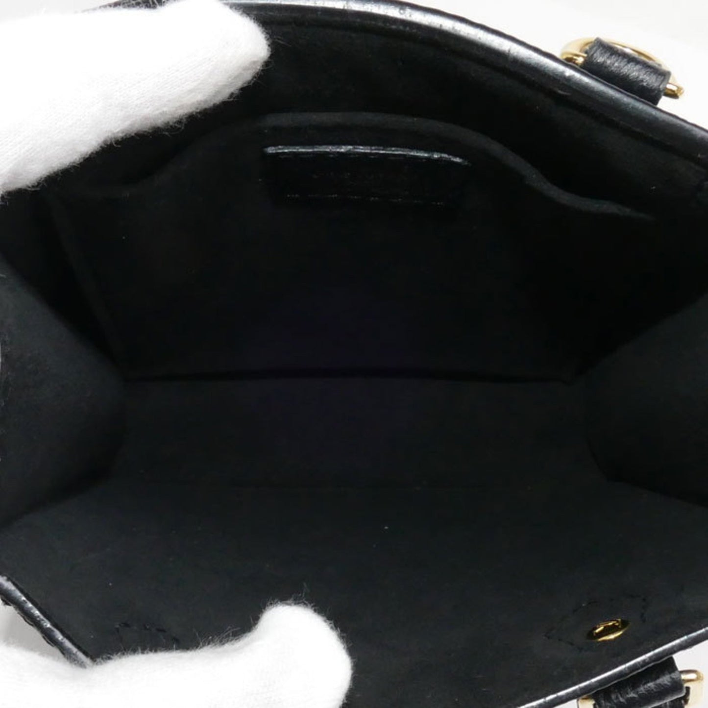 Louis Vuitton Black Leather Sac Plat
