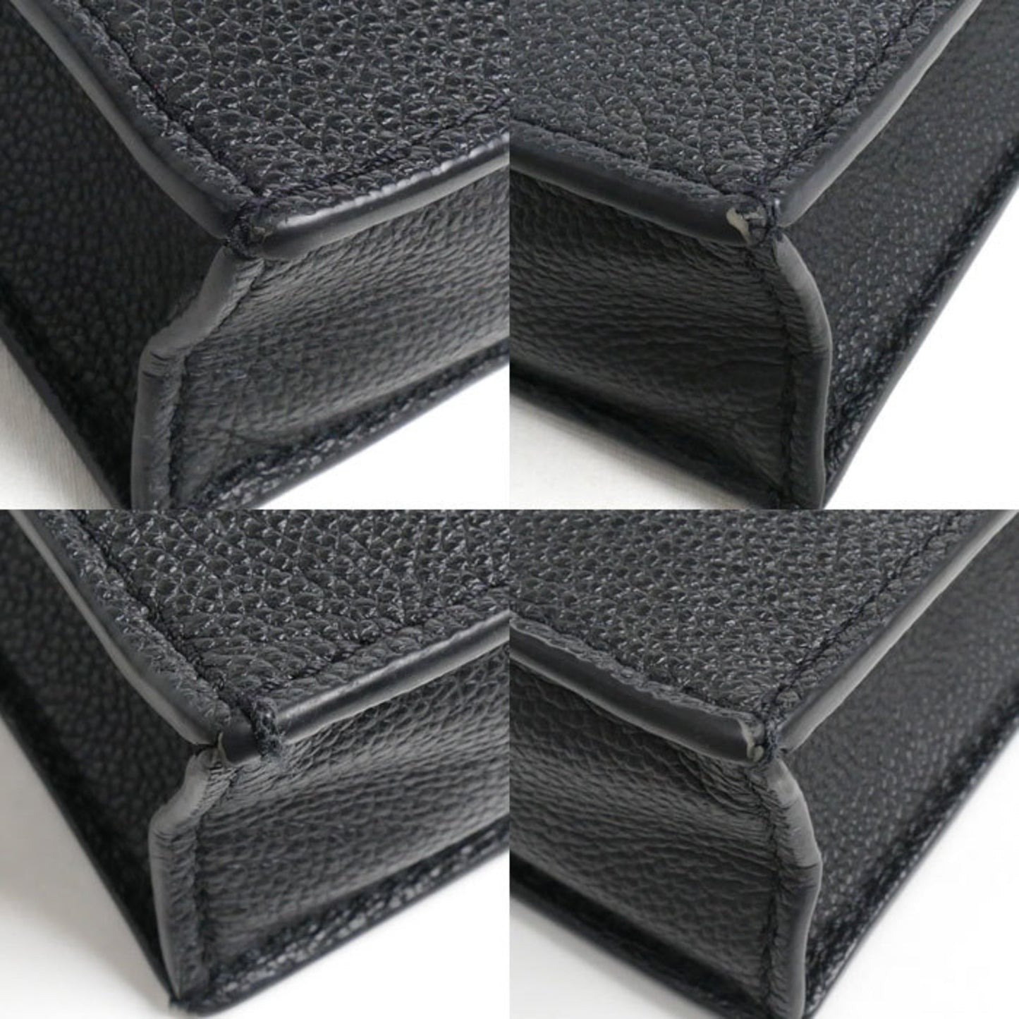Louis Vuitton Black Leather Sac Plat