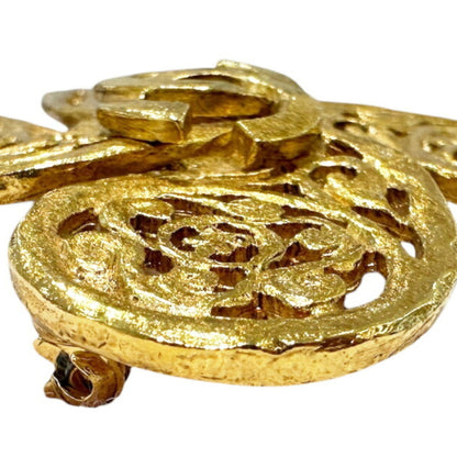 Chanel Gold Gold Plated Brooch
