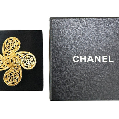 Chanel Gold Gold Plated Brooch