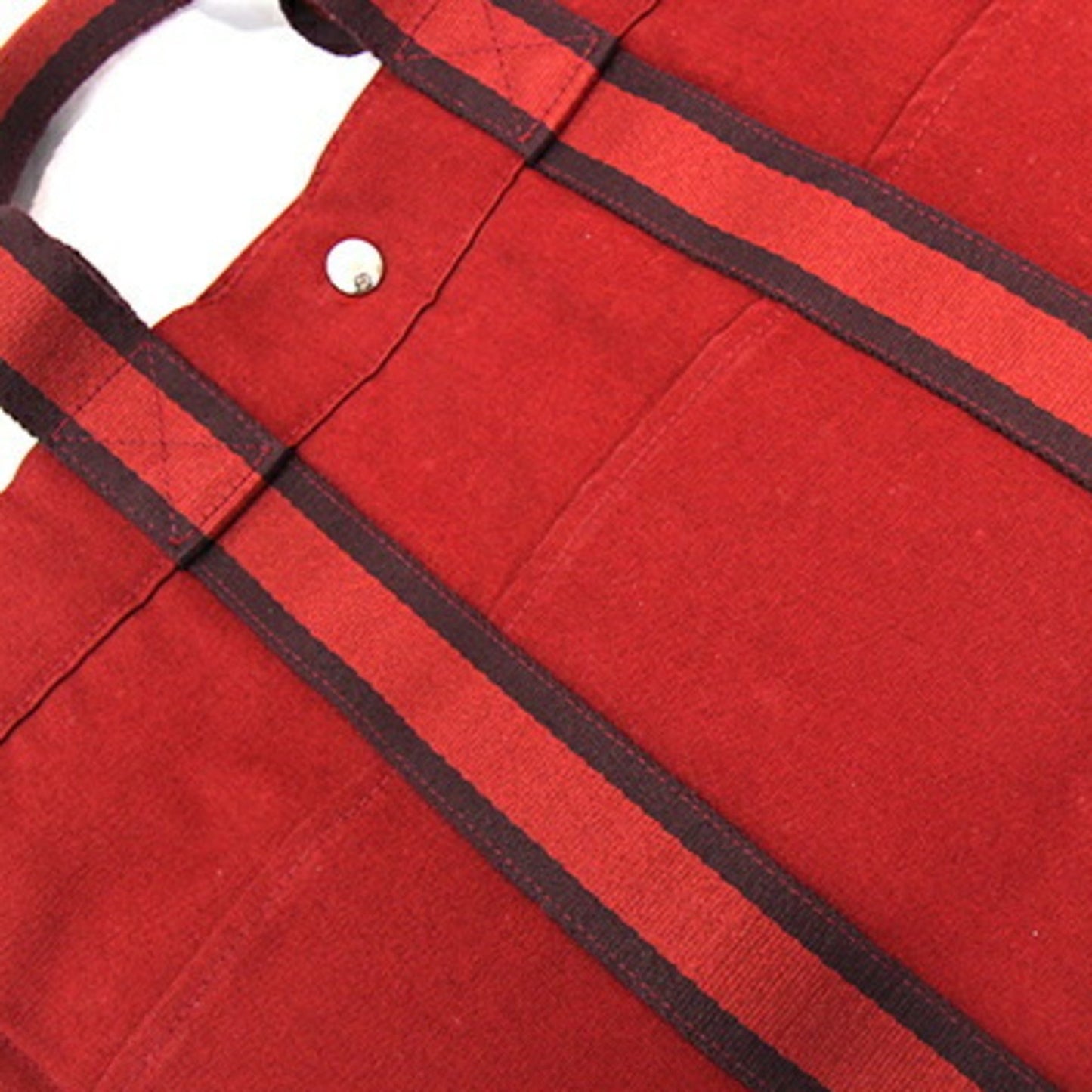 Hermès Red Canvas Fourre Tout