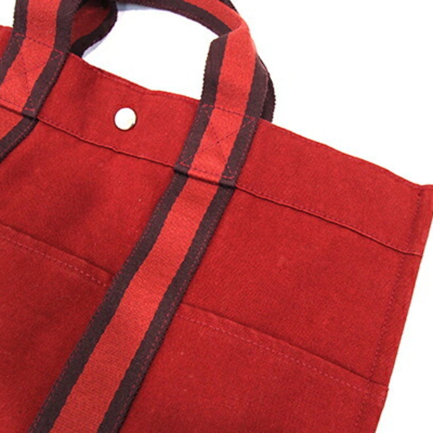 Hermès Red Canvas Fourre Tout