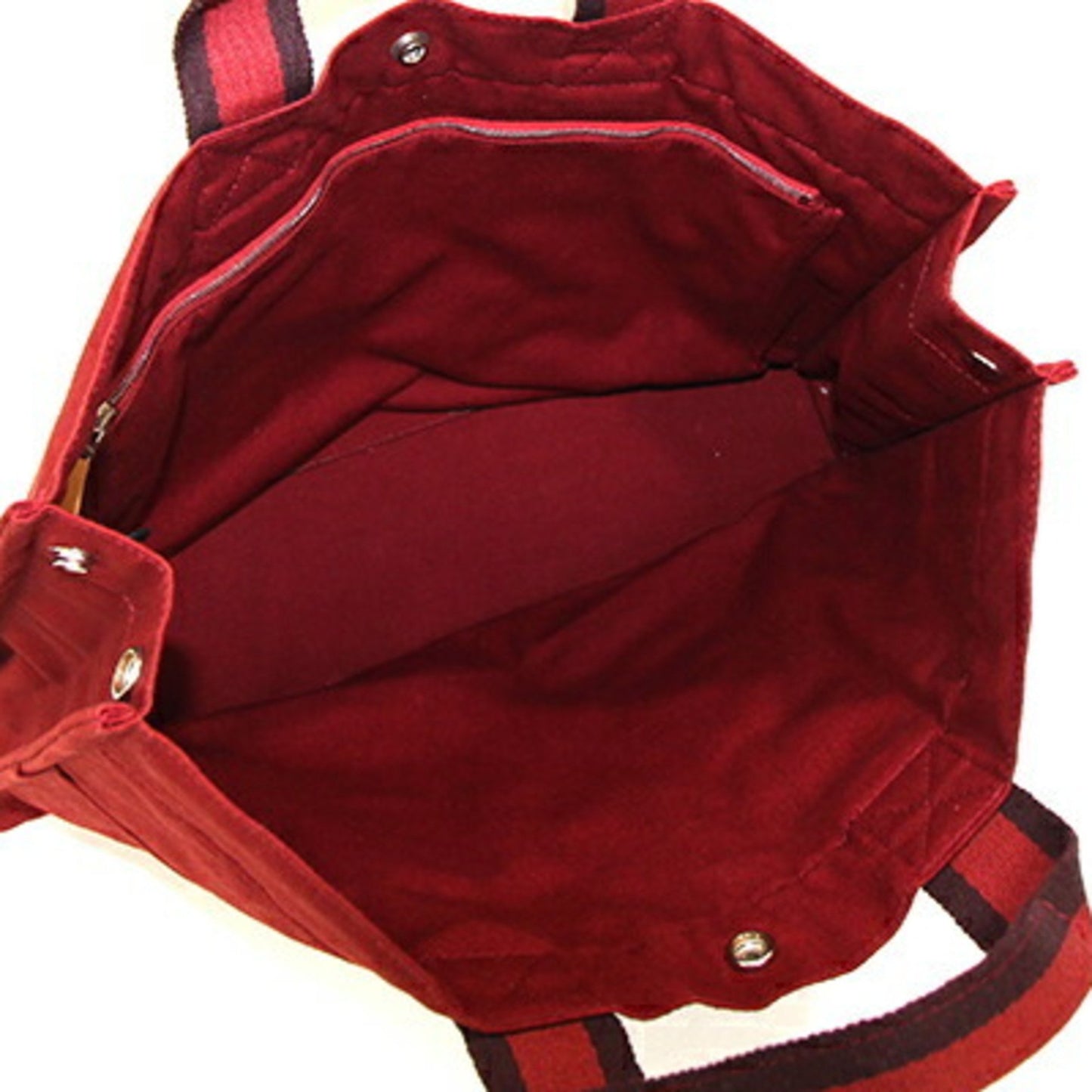 Hermès Red Canvas Fourre Tout