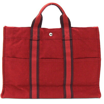 Hermès Red Canvas Fourre Tout