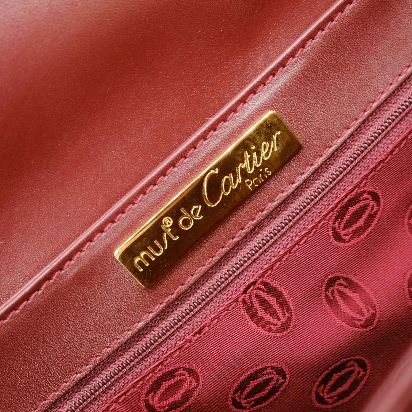 Cartier Red Leather Must De Cartier