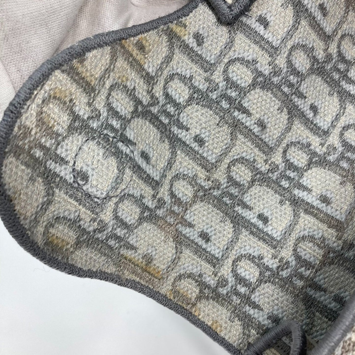Dior Gray Canvas Saddle Dior Oblique