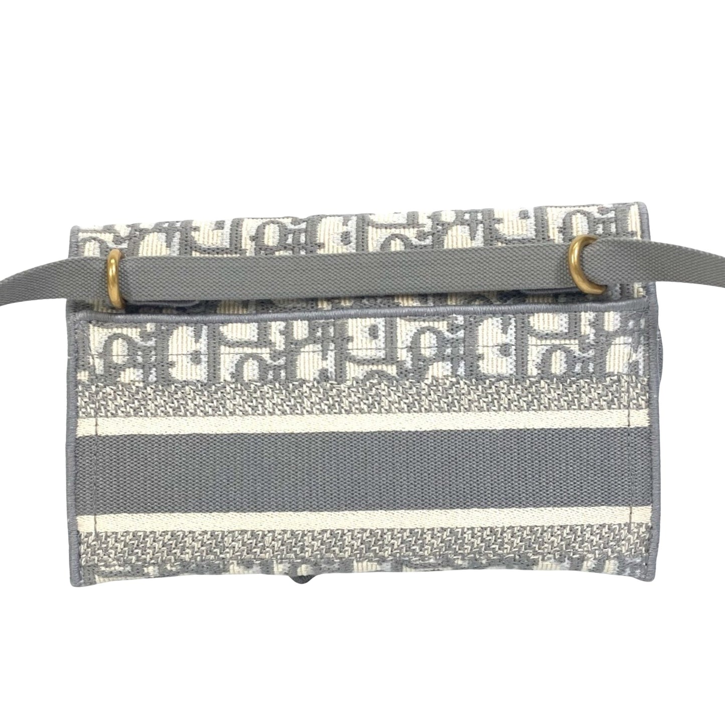 Dior Gray Canvas Saddle Dior Oblique