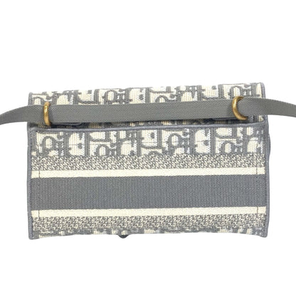 Dior Gray Canvas Saddle Dior Oblique