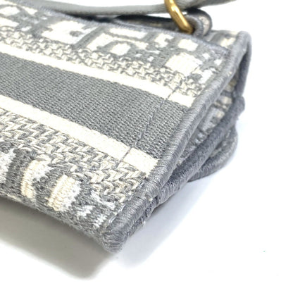 Dior Gray Canvas Saddle Dior Oblique