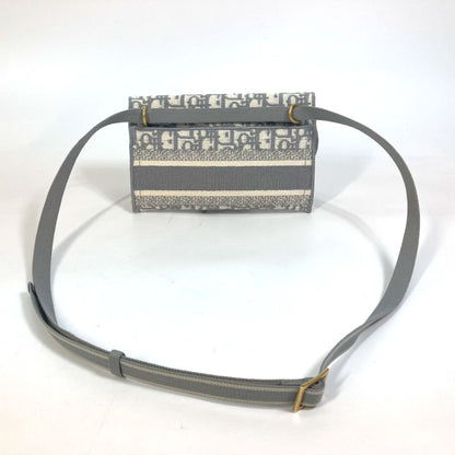 Dior Gray Canvas Saddle Dior Oblique