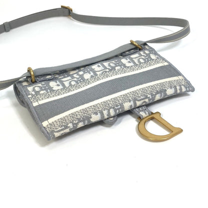 Dior Gray Canvas Saddle Dior Oblique