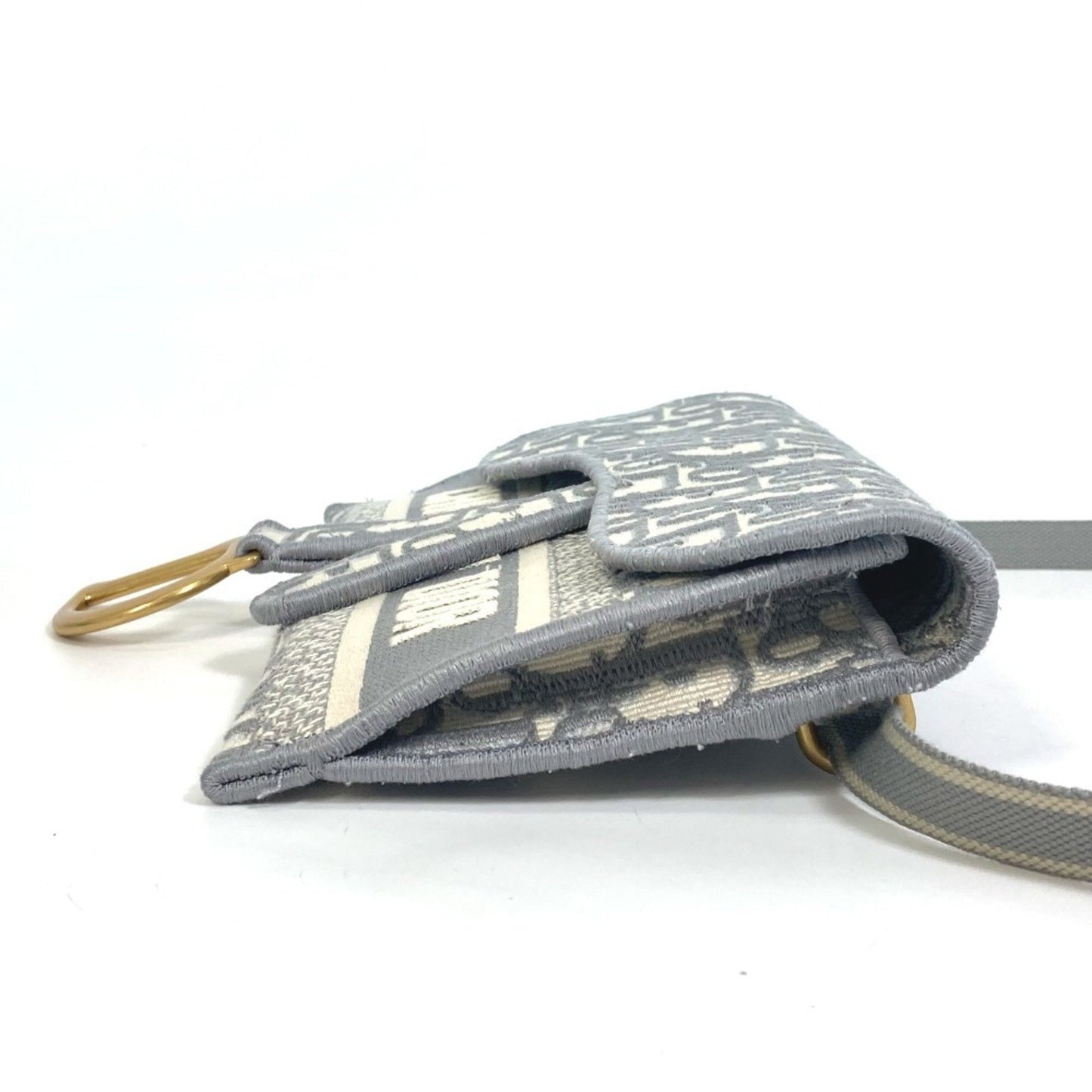 Dior Gray Canvas Saddle Dior Oblique