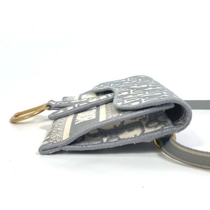 Dior Gray Canvas Saddle Dior Oblique