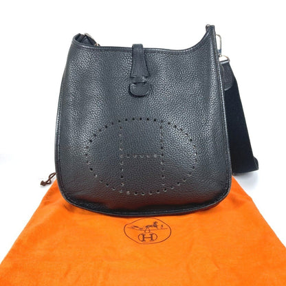 Hermès Black Leather Evelyne