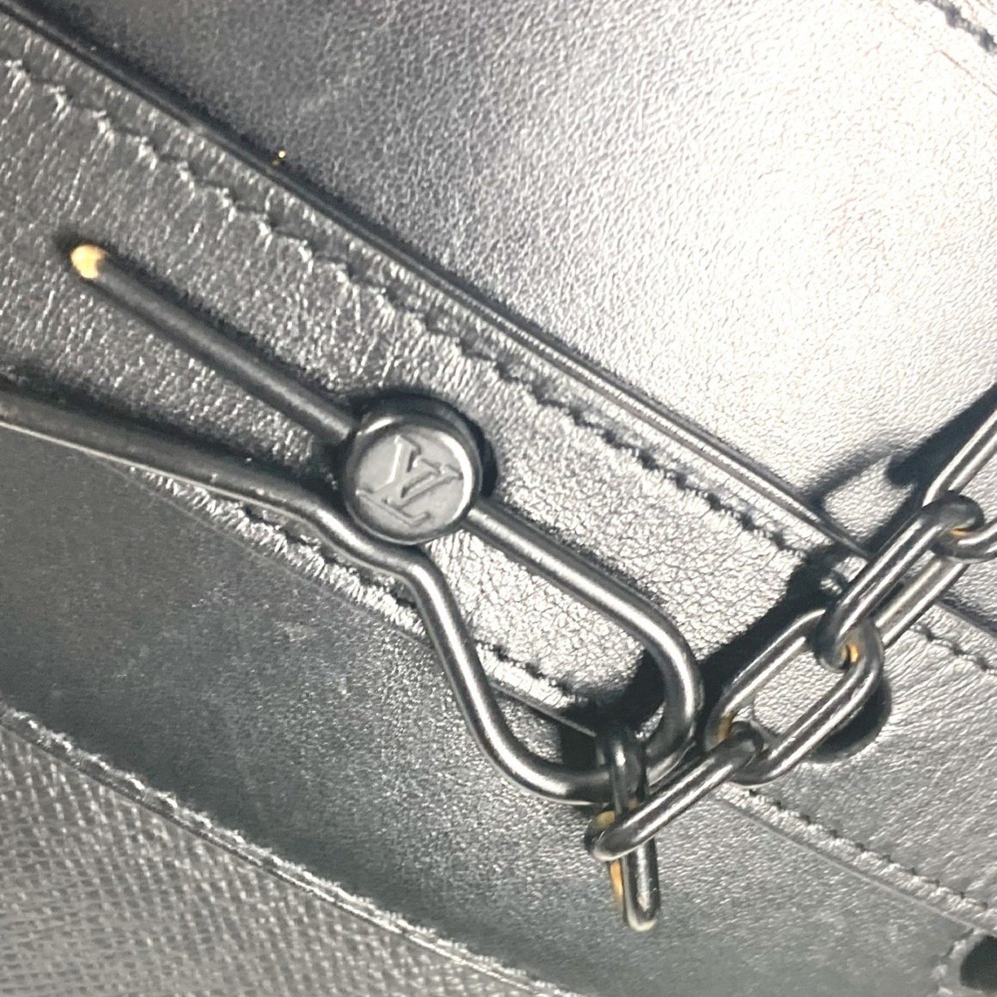 Louis Vuitton Black Leather Steamer
