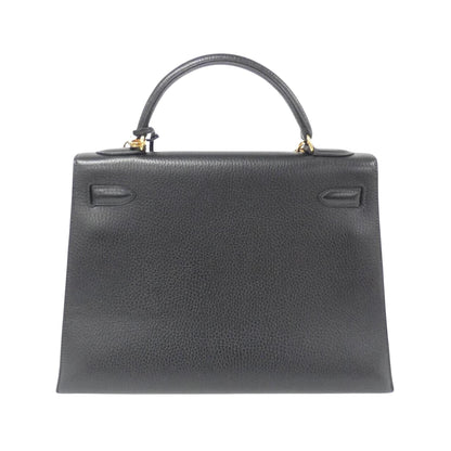 Hermès Black Leather Kelly 32